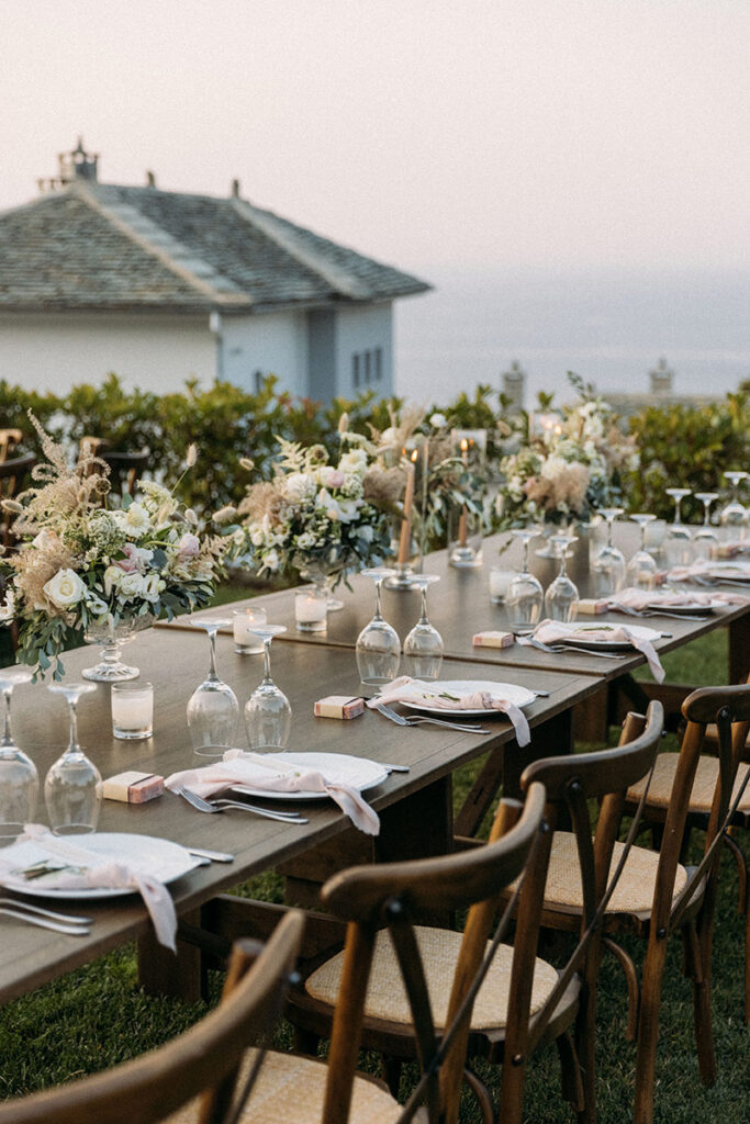 Wedding table at Tilia resort wedding event